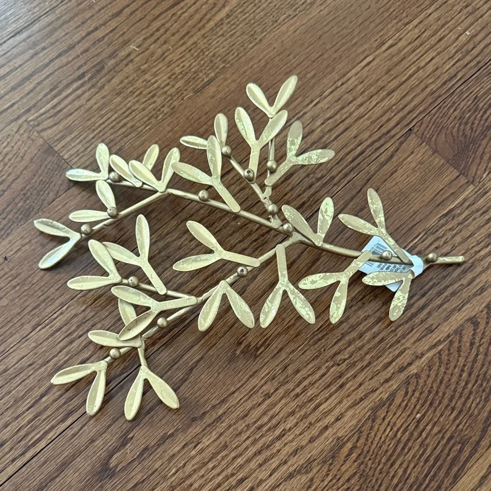 New Threshold Studio McGee Gold Leaf Figural Decor Tabletop
